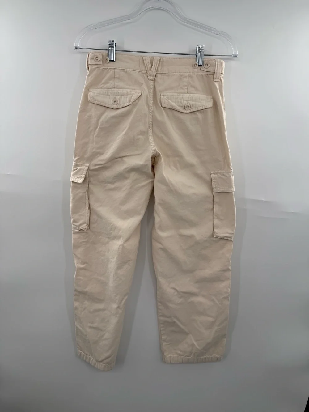 Madewell Low-Slung Straight Cargo Pants Size 24 French Vanilla Cream Utility